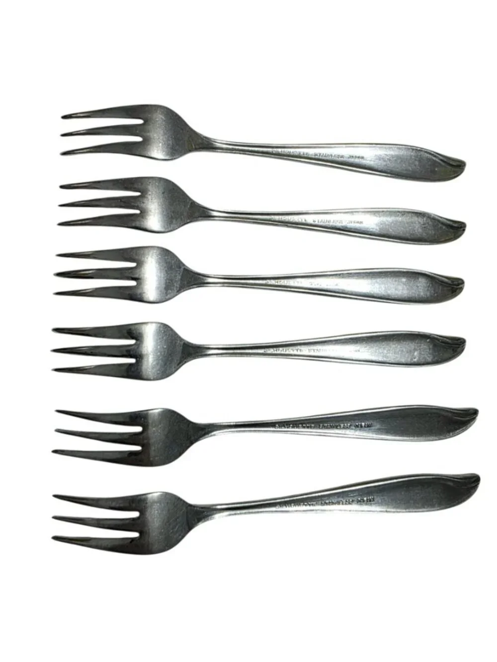 6 MCM Silhouette Cocktail Forks Atomic Starburst 5.25